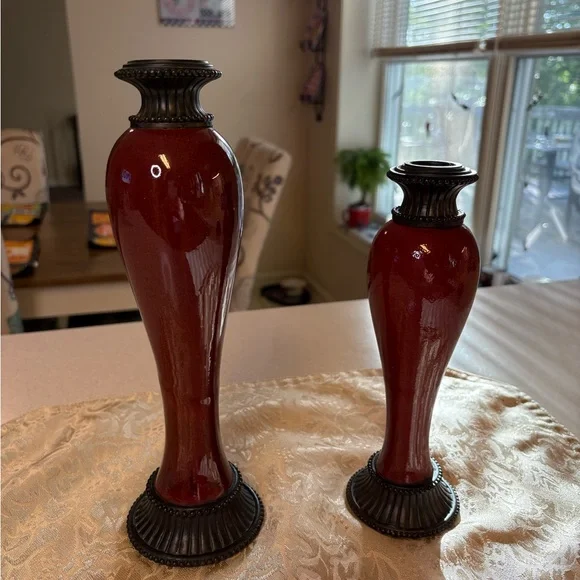 Vintage Retired Pair of PartyLite Moroccan Spice Taper Candle Holders - Picture 3 of 5